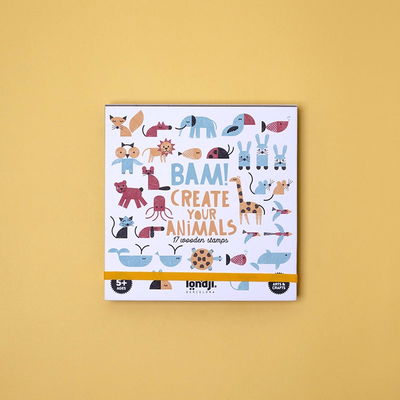 Activity with wooden stamps